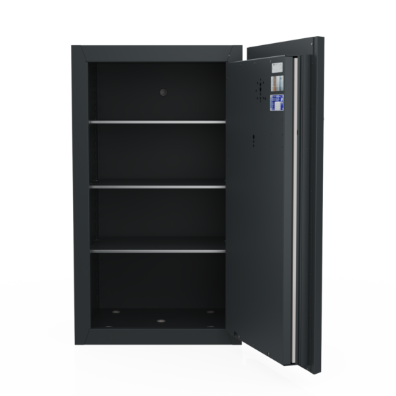 Helios fire and burglary resistant safe open front view