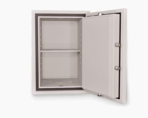 Newton S2 55L fire and burglary resistant safe open front view